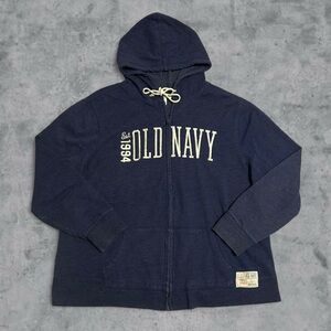 Vintage Old Navy 94 Logo Zip Up Hoodie Mens XXL Y2K 11/13